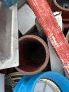 Pallet of Floor Drains, Round and Square, Plastic, Aluminum, Metal
