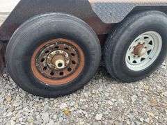 (TITLE) Corn Pro Pintle Hitch Trailer, 84” Wide 20’ Long, 7.50R16LT Tires, 8 Hole Rims, Fair To Good Wooden Deck, Tread Plate Fenders,