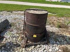3 Point Counter Weight for Utility Tractor, 55 Gallon Drum Filled With Concrete