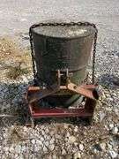 3 Point Counter Weight for Utility Tractor, 55 Gallon Drum Filled With Concrete