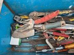Bosch Tool Box with Hand Tools, Screwdrivers, Torpedo Level, Wrenches, Adjustable Wrench, Chalk Line, C-Clamp, 18” Bolt Cutter, File And More, (2) Truck Mirrors GM Part# 15172059, And More