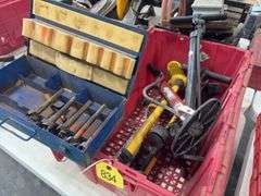 (5) Bicycle Tire Air Pumps, (5) wood boring Bits, sizes 1 1/8’’,1’’, 1 1/4’’, 1 1/2’’,