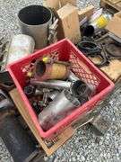 Pallet Of Fasteners, Cast Iron Flanges, Pipe Repair Clamps and More