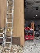 Louisville Aluminum Extension Ladder, 24’, good steps and rails,