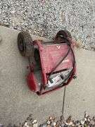 Porter Cable 150psi Air Compressor on wheels, 2 hose connections, does run, no air hose with it,