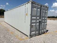 40’ AGT 4 Side Doors and 1 Back Door Container, 40' long x 8' wide,
1 ea. Back Doors measures 102" tall X 92" wide,
4 ea. Side Doors  measures  98" tall X 92" wide,
inside dimension 89” wide,
Tie down anchors on inside of container,
Minor floor scratches on inside, minor damage on left side at bottom at rear of container,
All doors have weatherstripping, 
1 time use,
Has vents on side walls, 
Container # CFGU403507  9