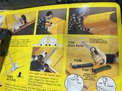 Malco Duct Board System,  (6) Tools With 3 Knives, Used to Make Fiberglass Duct Board,  Makes “V” Groves, ShipLap, and Square, Comes In Organized Tool Box