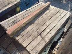 (2) Small Workbench w/2x lumber top,  1 size is 25” wide x 27 1/2” deep X 35 1/2’’tall, other size is 25” wide x 18” deep x 35 1/2” tall, both have steel drawers, steel framing,