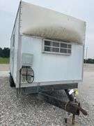 (TITLE) 8’ X 16’ Office Trailer, Air Conditioner, Desk Filing Nests, Entry Stairs, New Spare Tire, Rolling Desk Chairs And More,
