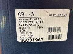 Grundfos Baldor Reliance Pump, CR1-3, A-B-A-E-HQQE Complete Unit, 1x115/230V, 0.33HP, Single Phase With Thermal