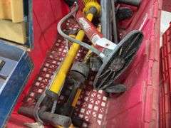 (5) Bicycle Tire Air Pumps, (5) wood boring Bits, sizes 1 1/8’’,1’’, 1 1/4’’, 1 1/2’’,