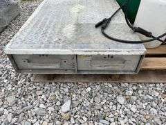 (3) 5 Gallon Drinking Cooler, 10 Gallon Drinking Cooler, 2 Drawer Tool Box Measures 50” Long x 24” Wide x 6” Tall, 1 Gallon Sprayer and 2 Gallon Sprayer