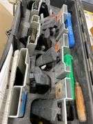 Malco Duct Board System,  (6) Tools With 3 Knives, Used to Make Fiberglass Duct Board,  Makes “V” Groves, ShipLap, and Square, Comes In Organized Tool Box