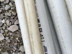 Schedule 40 PVC, 1/2”, 1 1/4”, 3/4”, Several Sticks of Each, Unused and Used