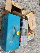 Bosch Tool Box with Hand Tools, Screwdrivers, Torpedo Level, Wrenches, Adjustable Wrench, Chalk Line, C-Clamp, 18” Bolt Cutter, File And More, (2) Truck Mirrors GM Part# 15172059, And More