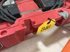 Milwaukee Deep Throat Band Saw, runs, variable speed, case handle broken