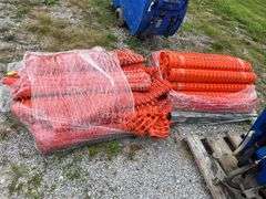 2 Pallets of Orange Safety Fence, Some Rolls Unused