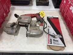 Milwaukee Deep Cut Band Saw model# 6230N, (5) Band Saw Bimetal blades 44-7/8”, does run