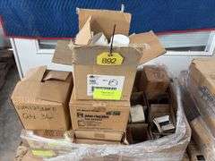 (2) boxes of 24 Johni-ring plus for urinals, various sizes of escutcheon rings, white pvc deep flange cover,
