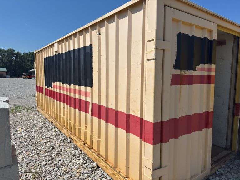 20’ Used Construction Storage Trailer, Doors On Each End, Full Width And Full Height Of The Container, Concealed Pad Lock Latches. Shelving Included. Floor Has Some Deterioration By Entry Doors