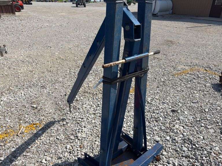 Rolling Engine Jack Stand,Fold Up Legs, 2 1/4 ton max, Steel Wheels