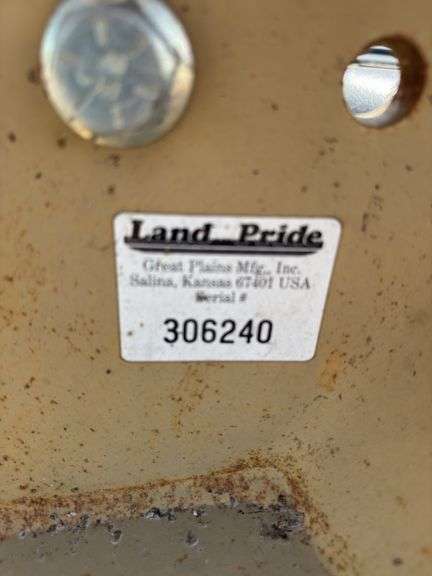 Land Pride Finish Mower, Model FDR 3572, 72” Deck, New Tires, New PTO Shaft, New Drive Belt, 3 Point Hitch, 540 PTO