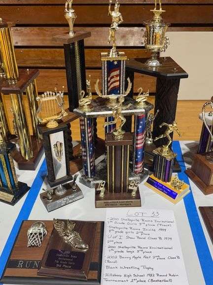 2010 3rd Place 7th Grade Girls Track Shelbyville Rams Invitational, 1999 2nd Place 8th Grade Girls Shelbyville Rams Invite, 1979 2nd Place U of I Show Band Class B, 2000 3rd Place 7th Grade Boys Shelbyville Rams Invitational, 2002 2nd Place Class B Band Barry Apple Fest, No Date Wrestling Trophy, 1982 1st Place HHS Round Robin Basketball Tournament