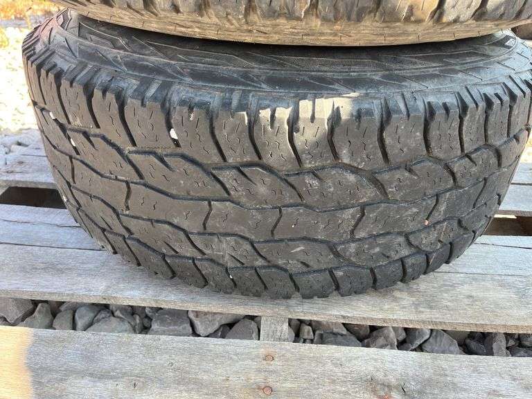 Cooper Discover A/T 31x10.50R15LT with 5 Hole Chrome Rims, 50% Tread