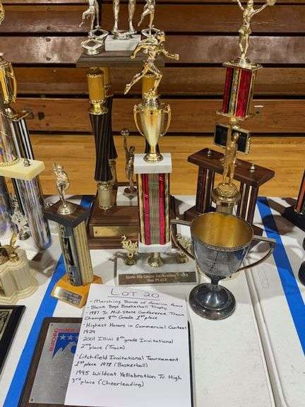 No Date, Marching Bands of America Award, No Date Boys Basketball Trophy, 1987 1st Place 8th Grade Jr. Mid State Conference Track Champs, 1929 Highest Honors in Commercial Contest, 2001 2nd Place 8th Grade Track Illini Invitational, 1978 1st Place Basketball Litchfield Invitational Tournament, 1995 3rd Place Junior High Cheerleading Wildcat Yellabration
