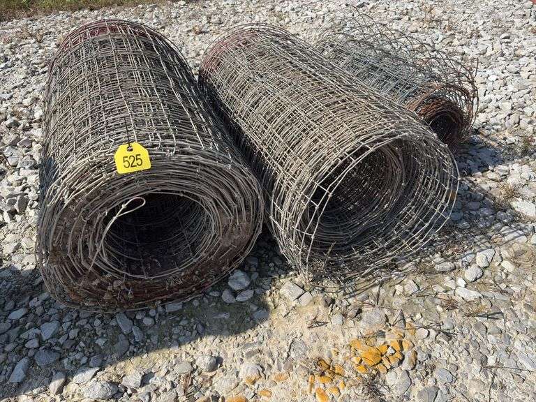 (2) rolls Woven Wire 39” tall unknown length, (1) roll woven wire 32” tall unknown length,
