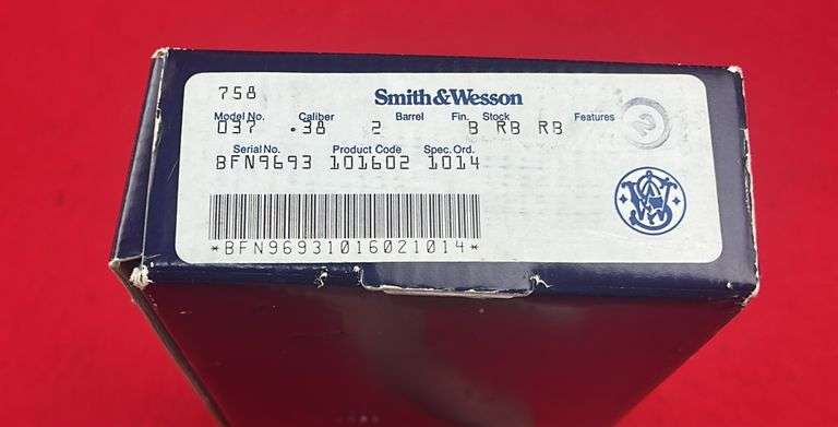 Smith & Wesson Model 37 Air Weight 38 Cal