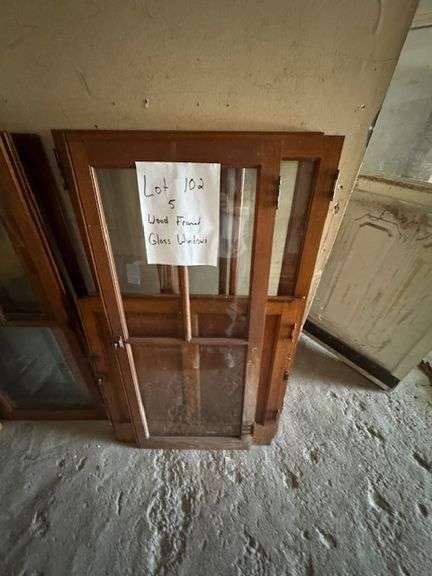 (5) Wood frame glass windows