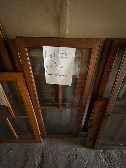 (5) Wood frame glass windows