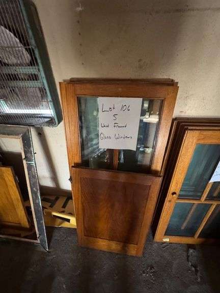 (5) Wood frame glass windows