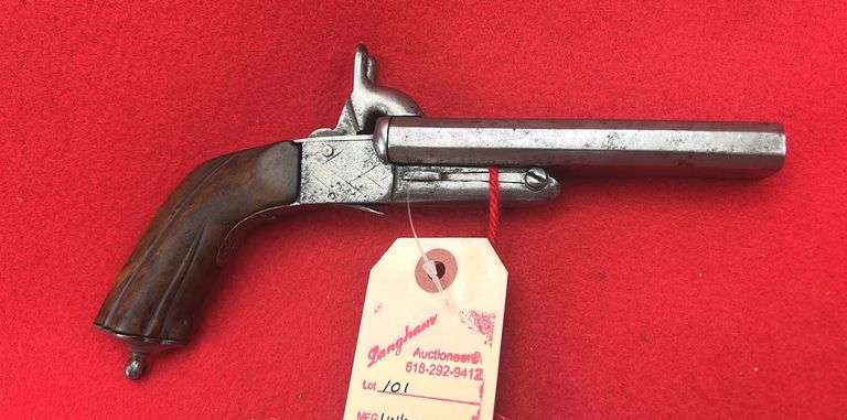 Unknown Manufacturer Double Barrel Break Action Pinfire "Derringer" .45 Caliber