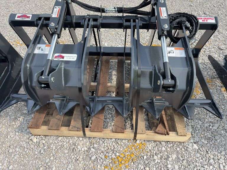 Unused Stout  Buckets Brush Grapple, 66-9 Model, (2) Cylinders, skid steer quick attach, AMERICAN MADE