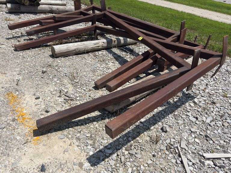(6) 4”x4” Square Tube Brackets, 10’ long, 6’ tall,