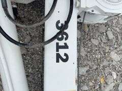 Lift Moore Truck Crane/Lift, 3600# @ 3 Feet Capacity, Model 3612, 15’ Reach, Hydraulic Over/ Electric, Hydraulic Hose Broken (Pictured)