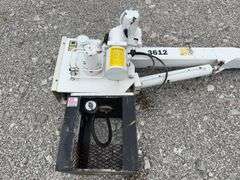 Lift Moore Truck Crane/Lift, 3600# @ 3 Feet Capacity, Model 3612, 15’ Reach, Hydraulic Over/ Electric, Hydraulic Hose Broken (Pictured)