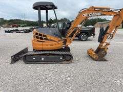 Case CX36B Mini Excavator, 698.6 hours, 12” Wide Rubber Tracks, 67” wide Blade, 36” Smooth Bucket, 18” Toothed Bucket, Pilot Controls, Hydraulic Thumb, Yanmar Diesel Engine Model #3TNV88-BPYB, 28 hp., Service at 671.9 hrs., Dent on Front and Side, 8,000 lb, 10’ Digging Depth,