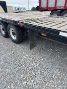 (TITLE) 2002 Load Master Gooseneck Flat Trailer, TITLE, 15’ Deck W/ 10’ Hydraulic Beaver Tail, 25’ Overall Length, Matching Delta LT 235/85/16 Radials 90% Tread, Good Oak Deck, New Spare Tire, Dual Axel W/Singles, Brakes Work, Selling For A Retiring Farmer.