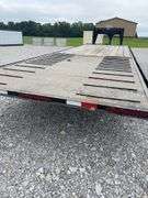 (TITLE) 2002 Load Master Gooseneck Flat Trailer, TITLE, 15’ Deck W/ 10’ Hydraulic Beaver Tail, 25’ Overall Length, Matching Delta LT 235/85/16 Radials 90% Tread, Good Oak Deck, New Spare Tire, Dual Axel W/Singles, Brakes Work, Selling For A Retiring Farmer.