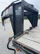 (TITLE) 2002 Load Master Gooseneck Flat Trailer, TITLE, 15’ Deck W/ 10’ Hydraulic Beaver Tail, 25’ Overall Length, Matching Delta LT 235/85/16 Radials 90% Tread, Good Oak Deck, New Spare Tire, Dual Axel W/Singles, Brakes Work, Selling For A Retiring Farmer.