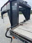 (TITLE) 2002 Load Master Gooseneck Flat Trailer, TITLE, 15’ Deck W/ 10’ Hydraulic Beaver Tail, 25’ Overall Length, Matching Delta LT 235/85/16 Radials 90% Tread, Good Oak Deck, New Spare Tire, Dual Axel W/Singles, Brakes Work, Selling For A Retiring Farmer.