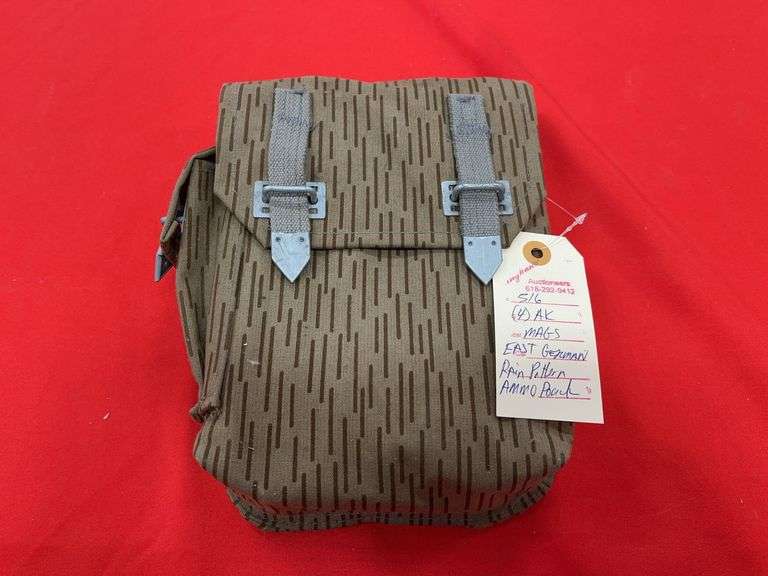 (4) 30 Rd AK Mags In East German Pouch (No Il Sales)