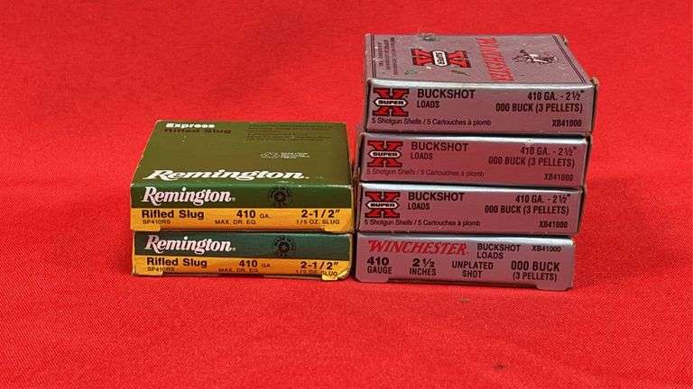 30 Rds 410 2 1/2" 000 Buck And Rifled Slugs