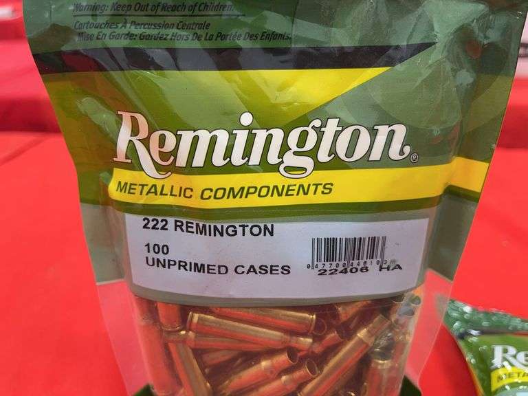 (200) Remington Unprimed 222 Brass Cases