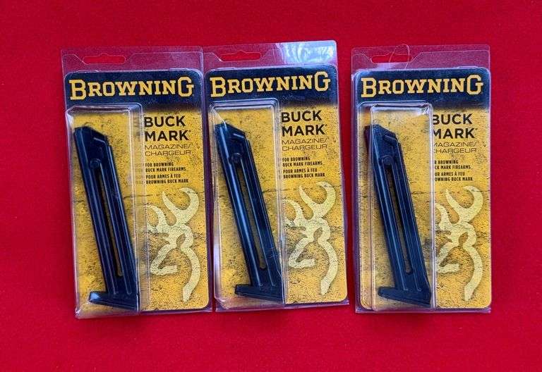 (3) Browning Buckmark Magazines