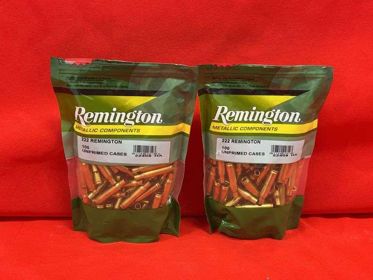 (200) Remington Unprimed 222 Brass Cases