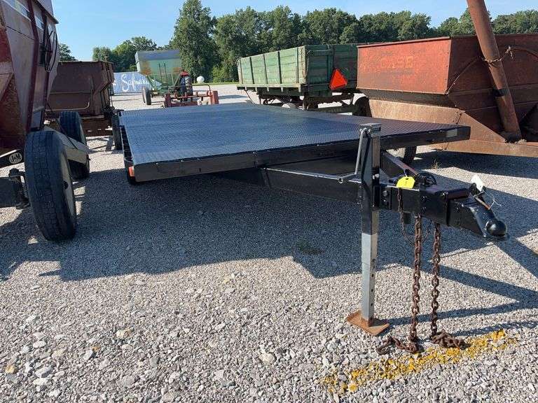 8’ X 20’ Deck Over Trailer, Single Axel Spring Suspension, Good Tires/Rims, 2 5/16” Ball Hitch, Recently Repainted, NO TITLE, Good Jack And Crossmembers.